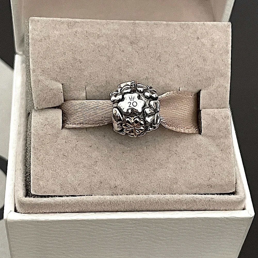 Pandora 14k silver 20th anniversary charm - Picture 2 of 5
